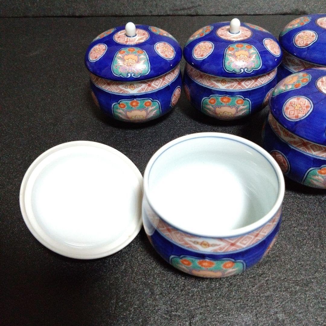 未使用 有田焼 幸楽窯 茶碗蒸し碗5個　料亭　レストラン　お祝い　懐石料理 未使用 有田焼 幸楽窯 茶碗蒸し碗5個 料亭 レストラン お祝い